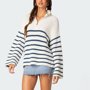 Edikted Oversized Quarter Zip Sweater